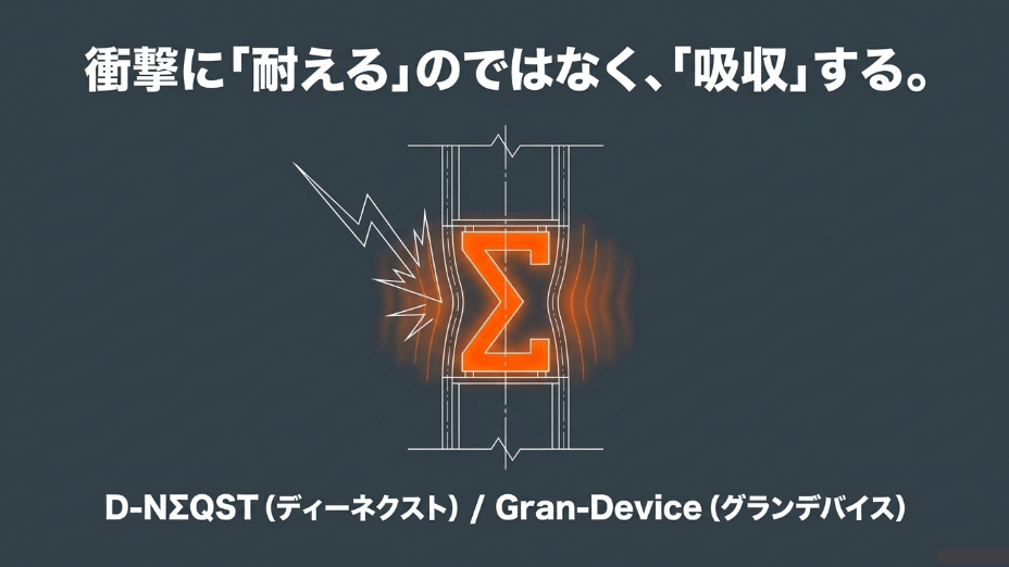衝撃に耐えるのではなく吸収する、大和ハウスの独自デバイス「D-NΣQST」と「Gran-Device」のΣ型構造